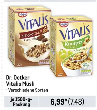 METRO Dr. Oetker Vitalis Müsli Angebot