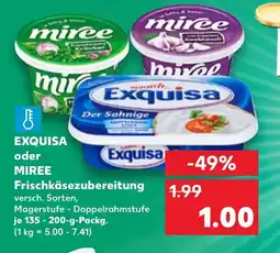 Kaufland EXQUISA oder MIREE Frischkäsezubereitung Angebot