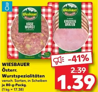 Kaufland WIESBAUER Österr. Wurstspezialitäten Angebot