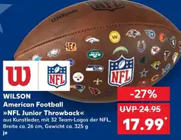 Kaufland WILSON American Football NFL Junior Throwback Angebot