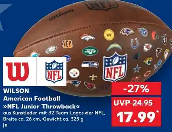 Kaufland WILSON American Football NFL Junior Throwback Angebot