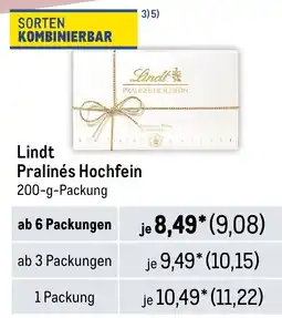 METRO Lindt Pralinés Hochfein Angebot