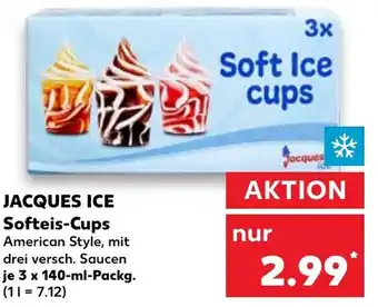 Kaufland JACQUES ICE Softeis-Cups Angebot