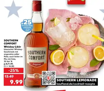 Kaufland SOUTHERN klassischer Whiskey- Likor Angebot