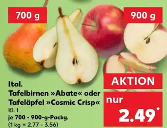 Kaufland Ital. Tafelbirnen Abate oder Tafeläpfel Cosmic Crisp Angebot