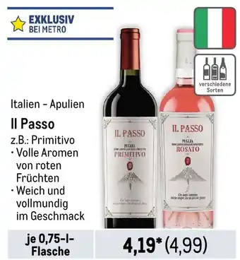 METRO Il Passo z.B.: Primitivo Angebot