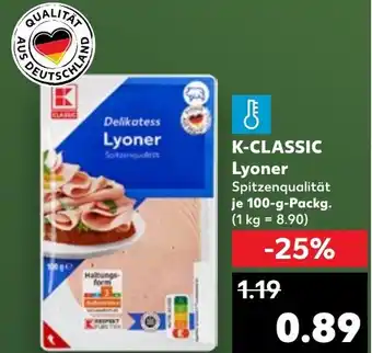 Kaufland K-CLASSIC Lyoner Angebot