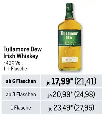 METRO Tullamore Dew Irish Whiskey Angebot