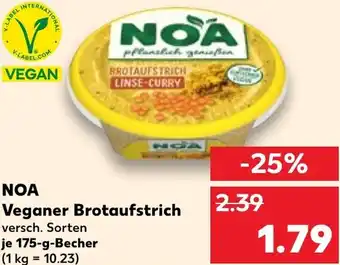 Kaufland NOA Veganer Brotaufstrich Angebot