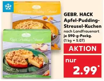 Kaufland GEBR. HACK Apfel-Pudding- Streusel-Kuchen Angebot