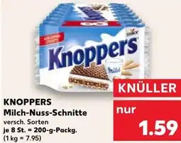 Kaufland KNOPPERS Milch-Nuss-Schnitte Angebot