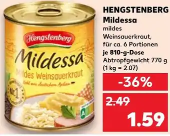 Kaufland HENGSTENBERG Mildessa Angebot