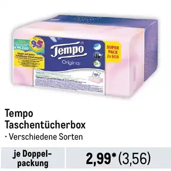 METRO Tempo Taschentücherbox Angebot