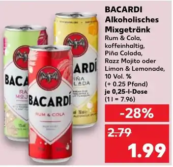 Kaufland BACARDI Alkoholisches Mixgetränk Angebot