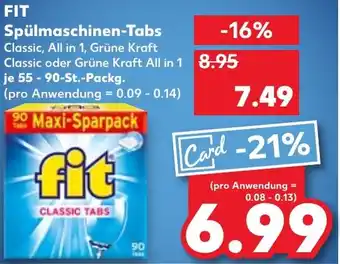 Kaufland FIT Spülmaschinen-Tabs Angebot