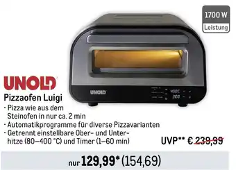 METRO UNOLD Pizzaofen Luigi Angebot