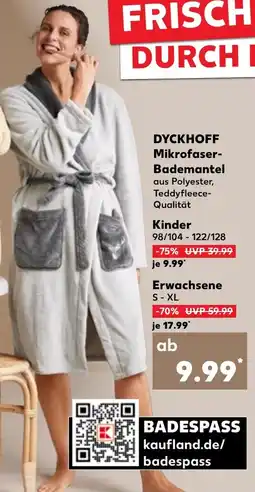 Kaufland DYCKHOFF Mikrofaser- Bademantel Erwachsene Angebot