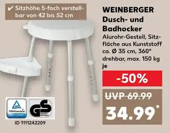 Kaufland WEINBERGER Dusch- und Badhocker Angebot