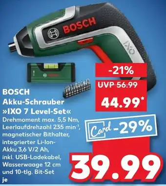 Kaufland BOSCH Akku-Schrauber IXO 7 Level-Set Angebot