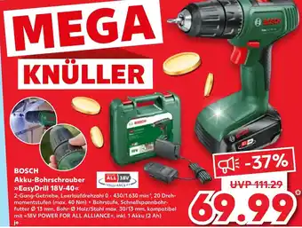 Kaufland BOSCH Akku-Bohrschrauber EasyDrill 18V-40 Angebot