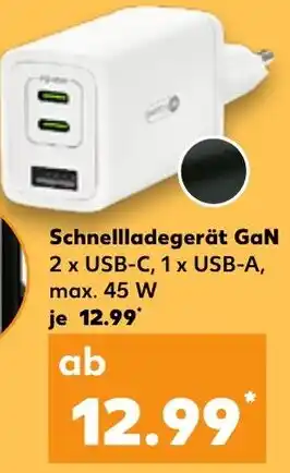 Kaufland Schnellladegerät GaN Angebot