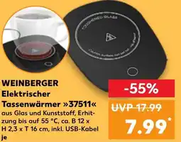 Kaufland WEINBERGER Elektrischer Tassenwärmer 37511 Angebot