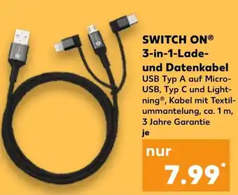 Kaufland SWITCH ON 3-in-1-Lade- und Datenkabel Angebot