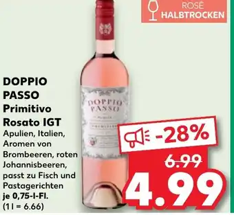 Kaufland DOPPIO PASSO Primitivo Rosato IGT Angebot