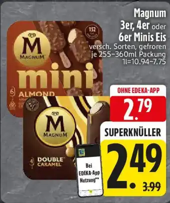 Edeka Magnum 3er, 4er oder 6er Minis Eis Angebot