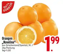 Edeka GUT&GUNSTIG Orangen Navelina" Angebot