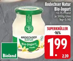 Edeka Andechser Natur Bio-Jogurt Angebot