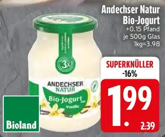 Edeka Andechser Natur Bio-Jogurt Angebot