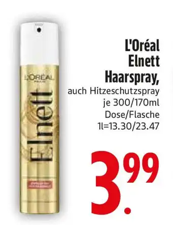 Edeka L'Oréal Elnett Haarspray Angebot