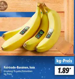 Lidl Fairtrade-Bananen, lose Angebot