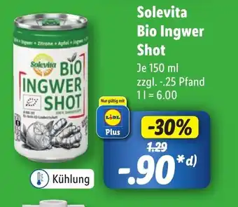 Lidl Solevita Bio Ingwer Shot Angebot