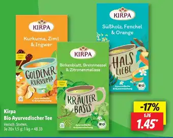 Lidl Kirpa Bio Ayurvedischer Tee Angebot