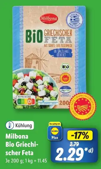 Lidl Milbona Bio Griechi- scher Feta Angebot