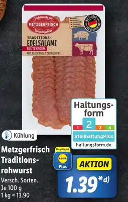 Lidl Metzgerfrisch Traditions- rohwurst Angebot