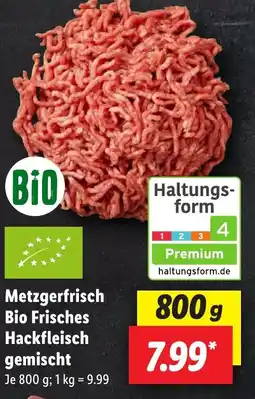 Lidl Metzgerfrisch Bio Frisches Hackfleisch gemischt Angebot