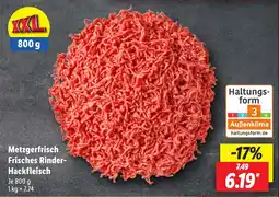 Lidl Metzgerfrisch Frisches Rinder- Hackfleisch Angebot