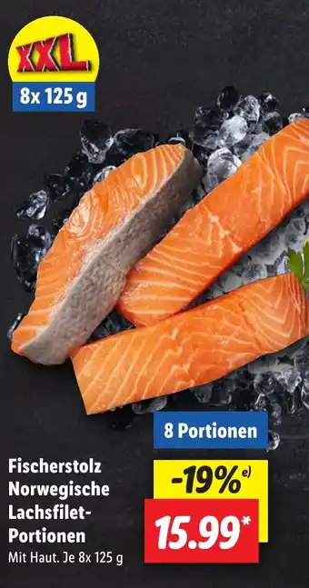 Lidl Fischerstolz Norwegische Lachsfilet- Portionen Angebot