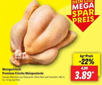 Lidl Metzgerfrisch Premium Frische Maispoularde Angebot