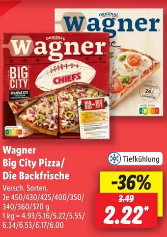 Lidl Wagner Big City Pizza/ Die Backfrische Angebot