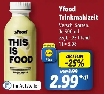 Lidl Yfood Trinkmahlzeit Angebot