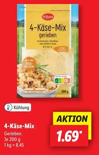 Lidl Milbona 4-Käse-Mix Angebot