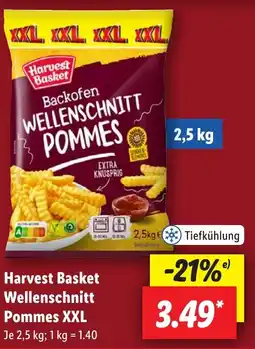 Lidl Harvest Basket Wellenschnitt Pommes XXL Angebot