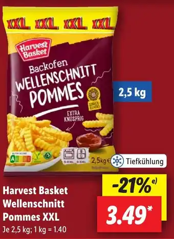 Lidl Harvest Basket Wellenschnitt Pommes XXL Angebot