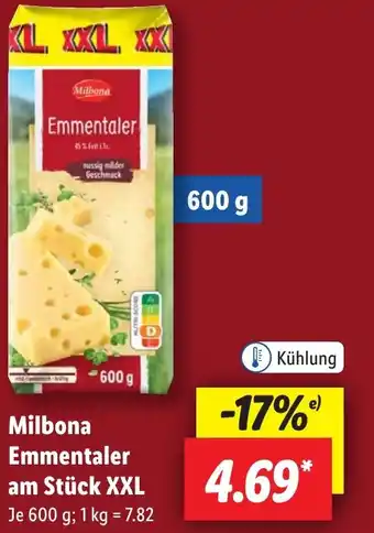 Lidl Milbona Emmentaler am Stück XXL Angebot