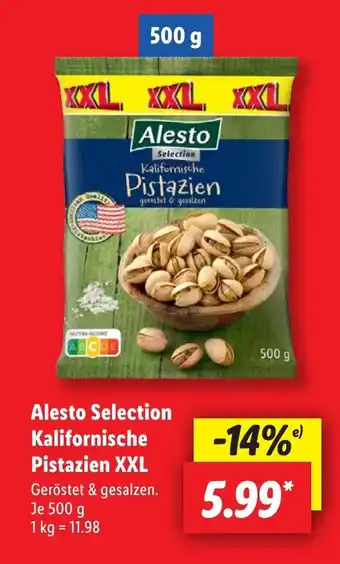 Lidl Alesto Selection Kalifornische Pistazien XXL Angebot