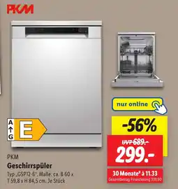 Lidl PKM Geschirrspüler Angebot